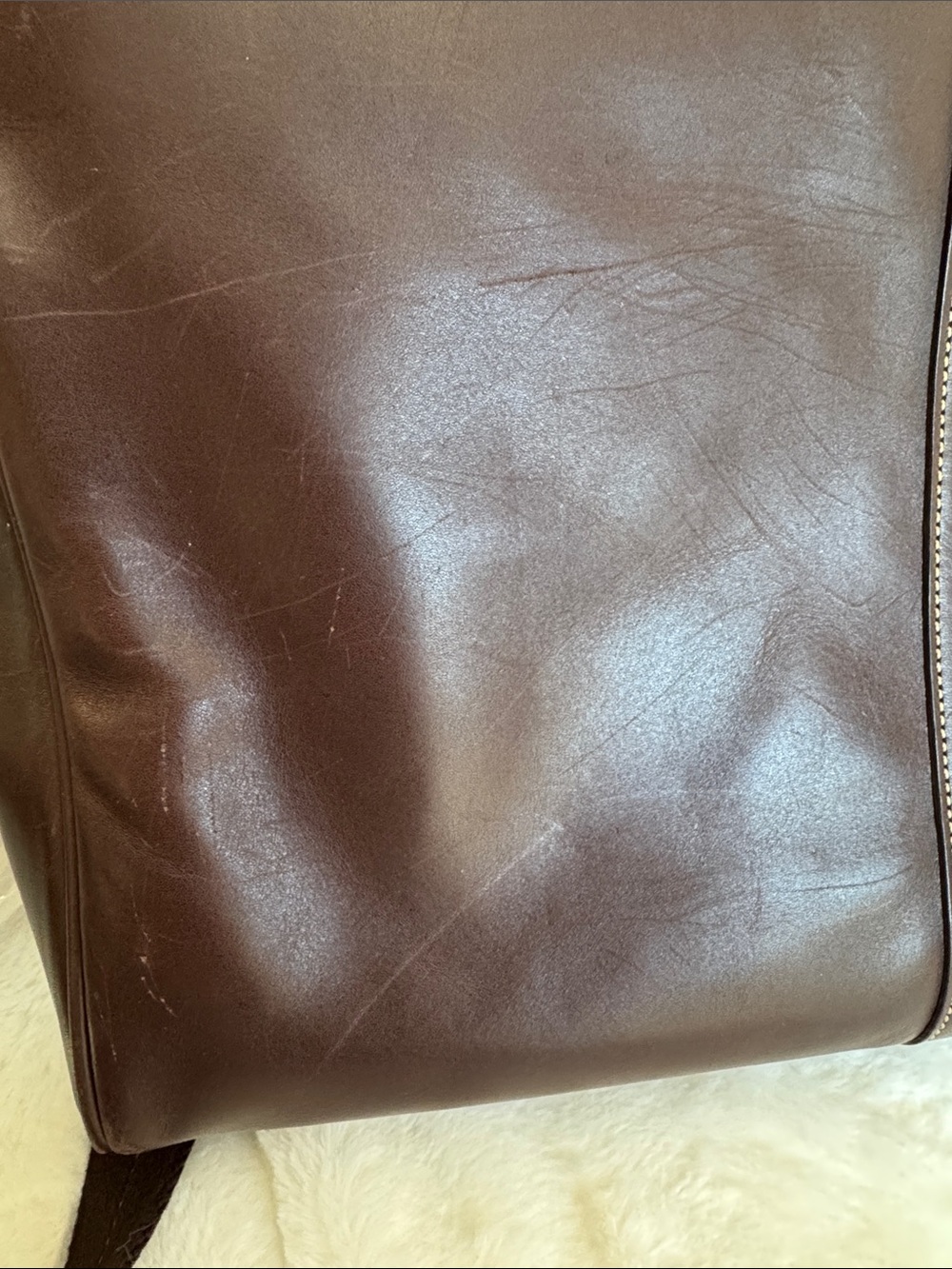 Coach Mahogany Brown Leather Briefcase with Shoulder Strap and Silver Accents 🤎 - Picture 16 of 16